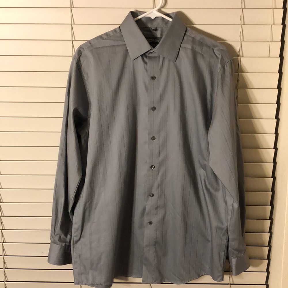 Kenneth Cole Reaction Men’s Silver Dress Shirt